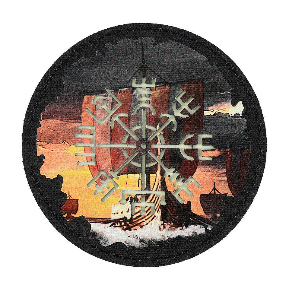Patch Vegvisir Drakkar rotund M-Tac 80mm