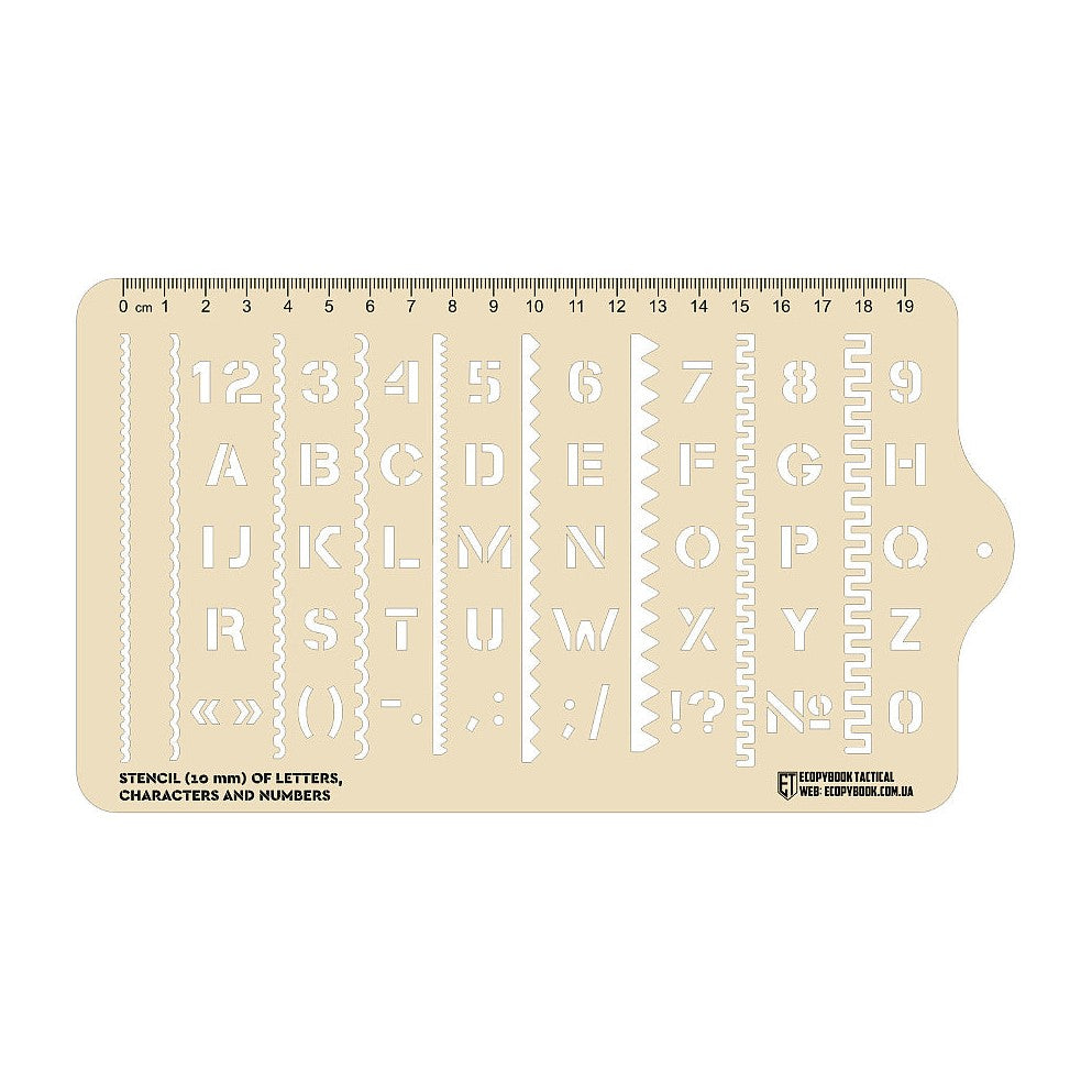 Sablon stencil litere si cifre NATO Ecopybook Tactical