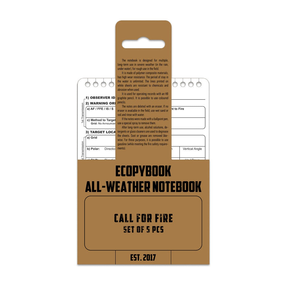Carduri Call for Fire CFF Tactical Ecopybook M-Tac (set 5)