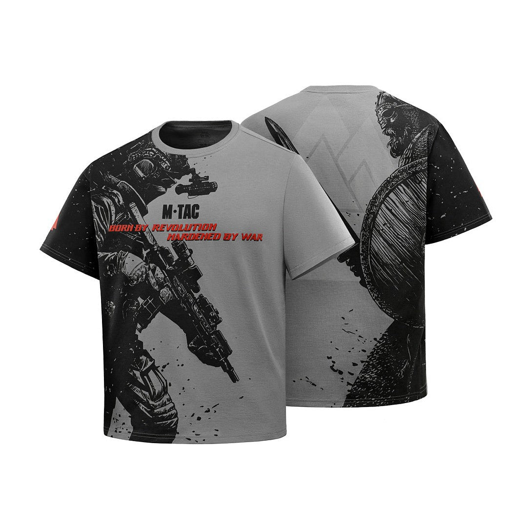 Tricou Warrior M-Tac din bumbac cu imprimeu Oversize