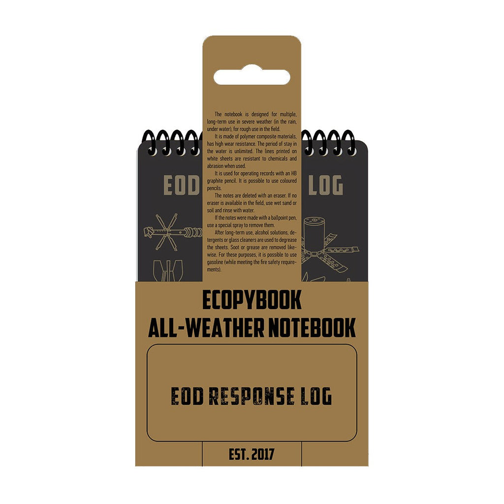 Jurnal de interventie EOD Response Log A6 Ecopybook Tactical