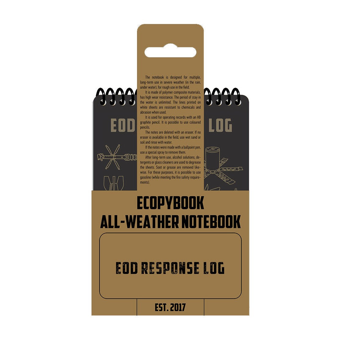 Jurnal de interventie EOD Response Log A6 Ecopybook Tactical