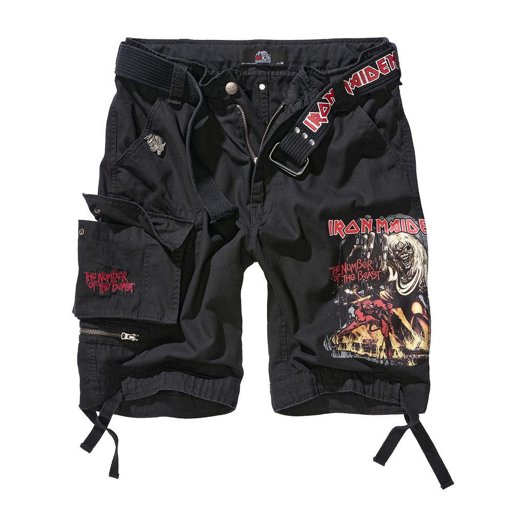 Pantaloni scurti cargo Iron Maiden NOTB Black Edition Brandit