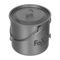 Oala titan 1.1 l cu capac si manere pliabile Fox Outdoor