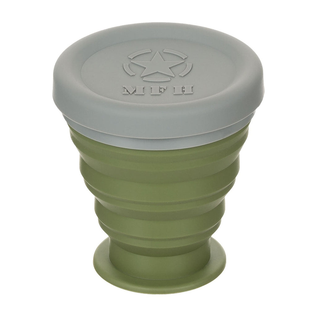 Cana pliabila din silicon cu capac 200 ml MFH