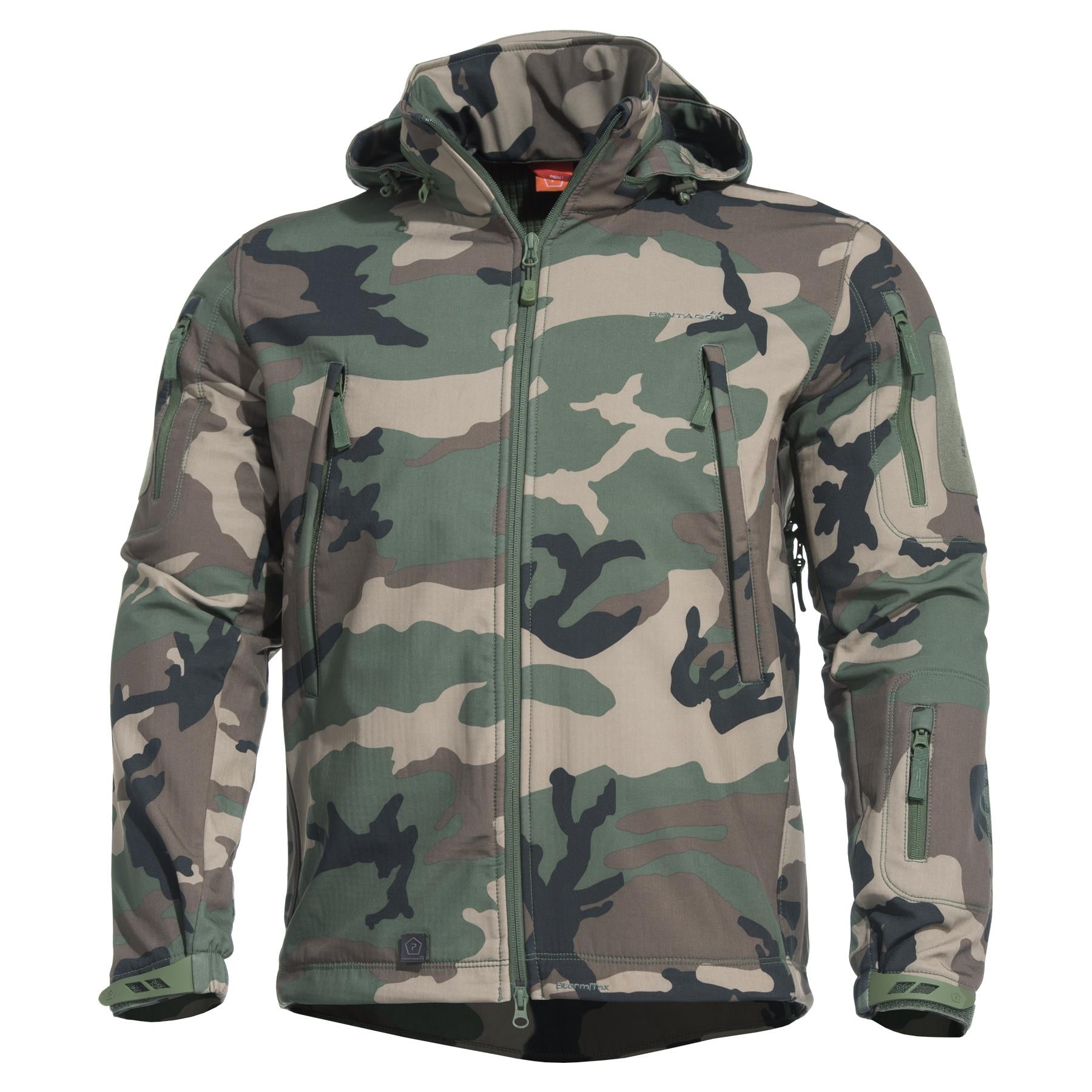 Geaca softshell tactica Artaxes Woodland Pentagon