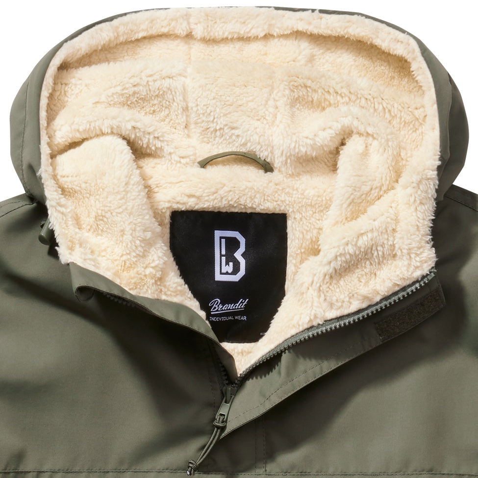 Jacheta windbreaker Sherpa Brandit cu captuseala teddy