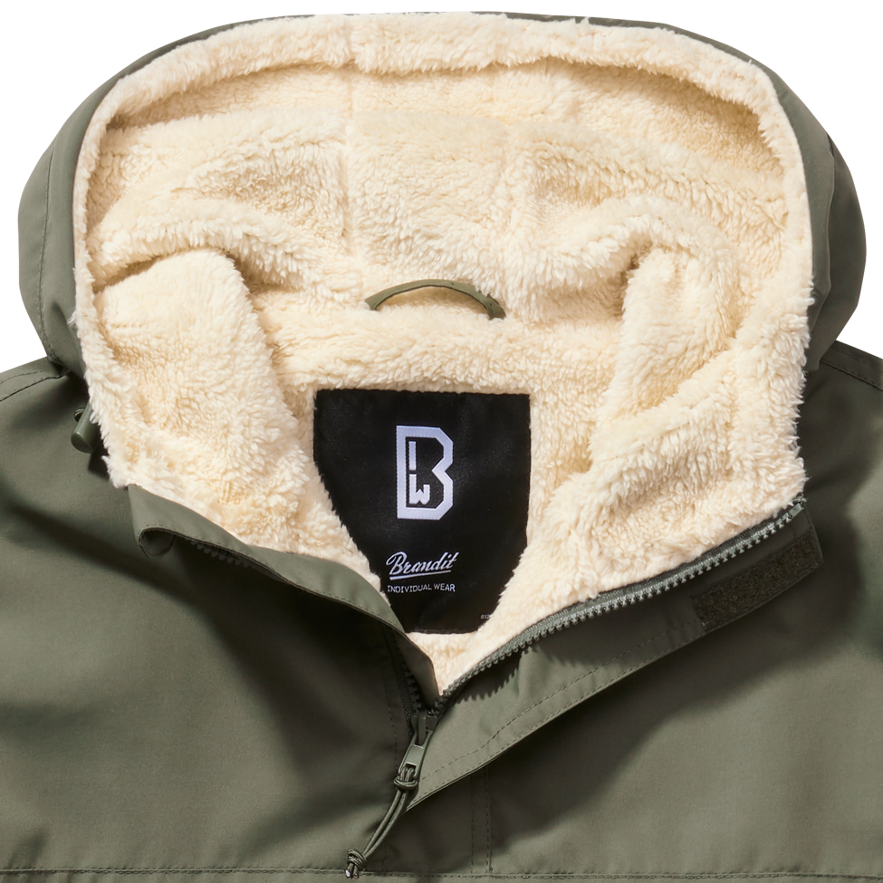 Jacheta windbreaker Sherpa Brandit cu captuseala teddy