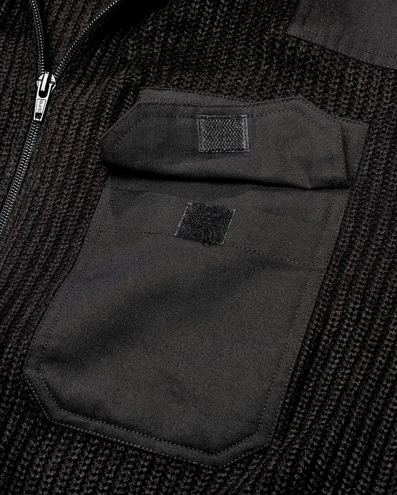 Cardigan tricotat BW Brandit cu fermoar si guler gros