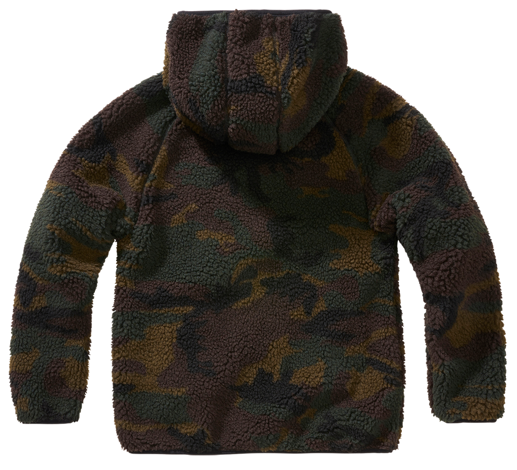 Jacheta fleece teddy cu gluga pentru copii Brandit