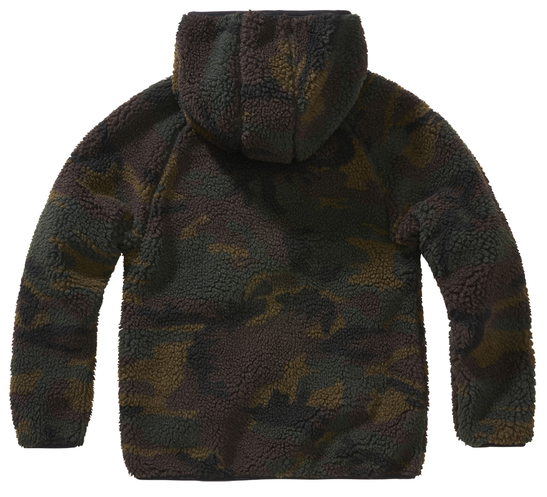 Jacheta fleece teddy cu gluga pentru copii Brandit