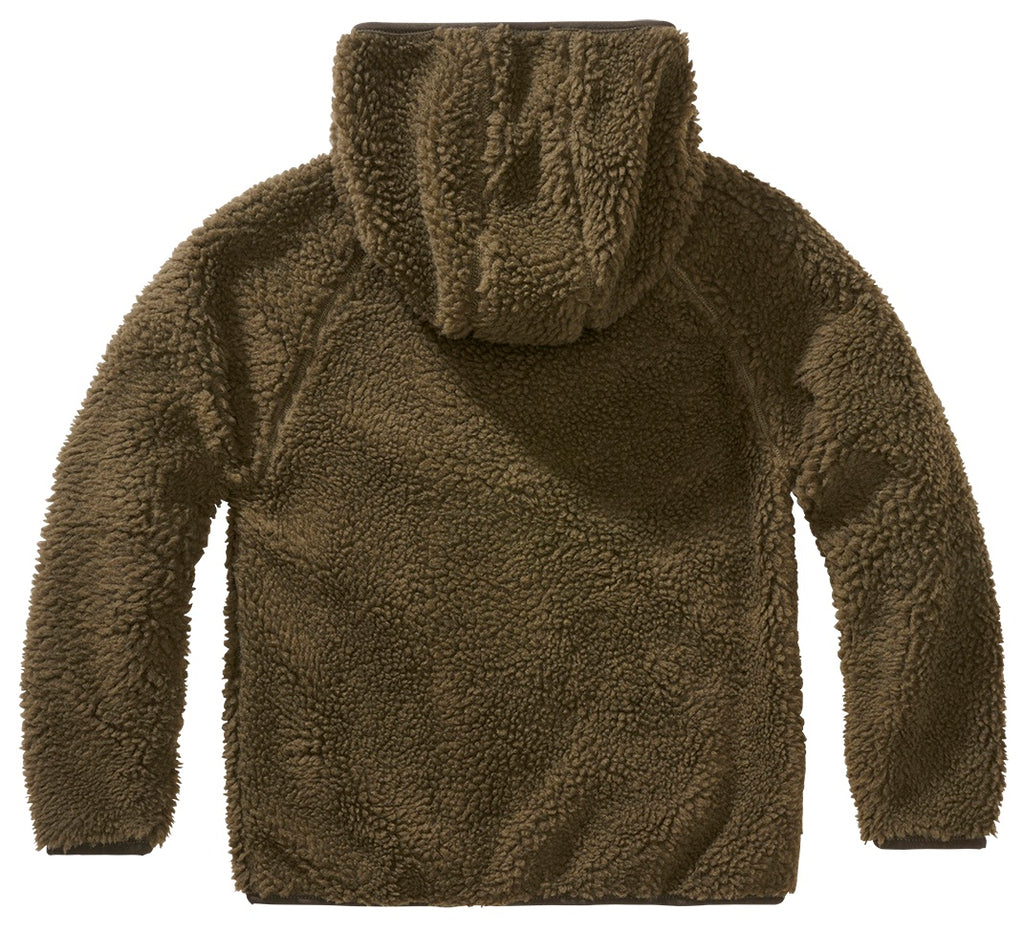 Jacheta fleece teddy cu gluga pentru copii Brandit