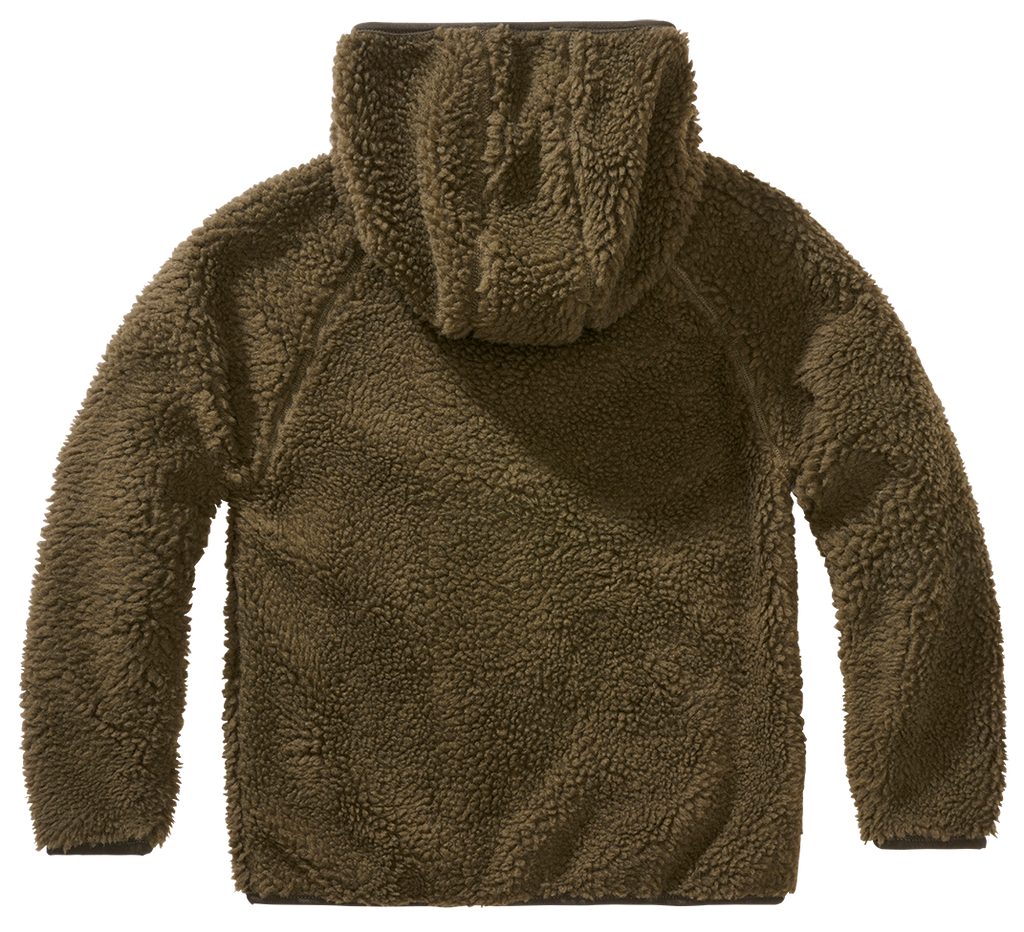 Jacheta fleece teddy cu gluga pentru copii Brandit