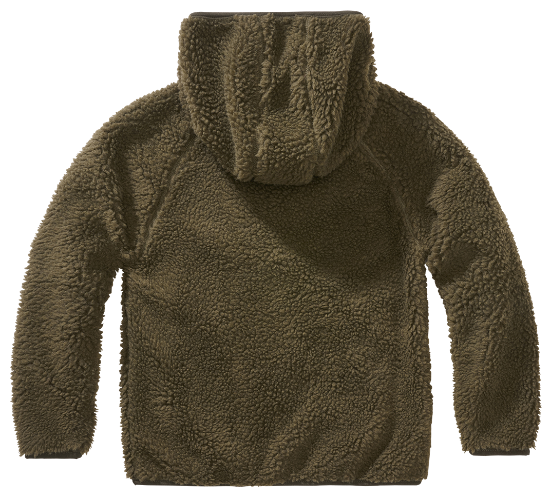 Jacheta fleece teddy cu gluga pentru copii Brandit