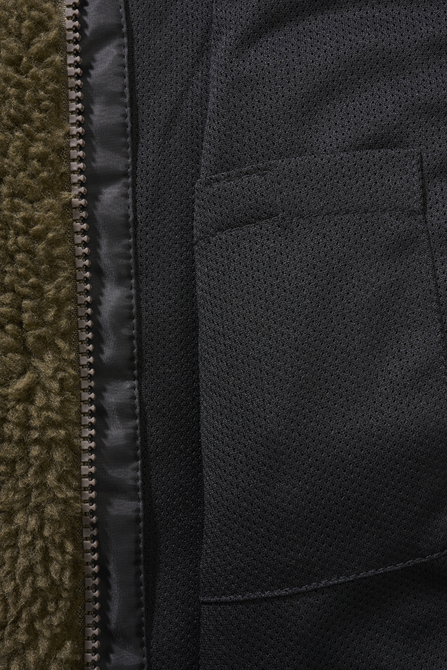 Jacheta fleece teddy cu gluga pentru copii Brandit