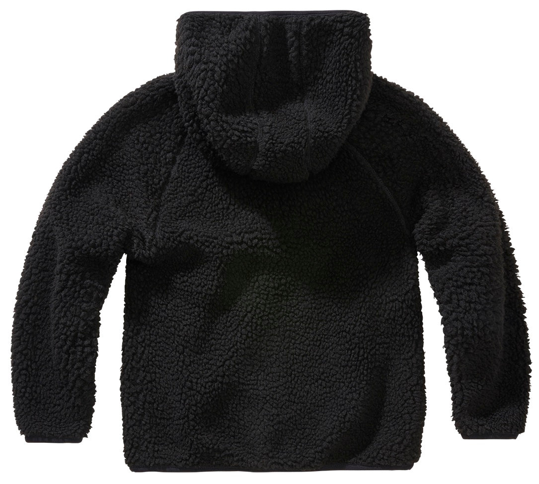 Jacheta fleece teddy cu gluga pentru copii Brandit
