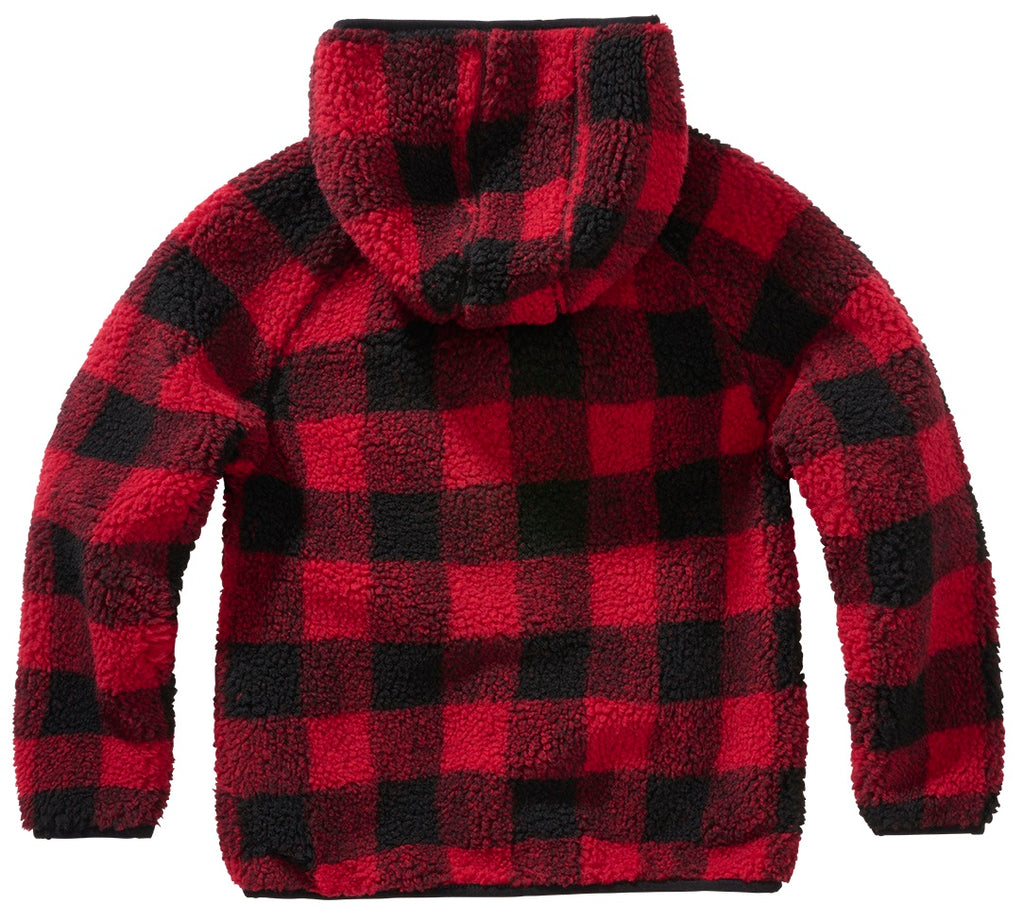 Jacheta fleece teddy cu gluga pentru copii Brandit