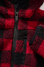 Jacheta fleece teddy cu gluga pentru copii Brandit