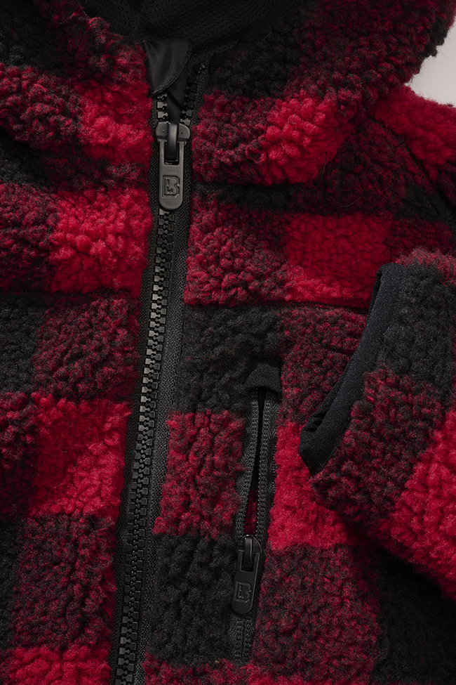 Jacheta fleece teddy cu gluga pentru copii Brandit