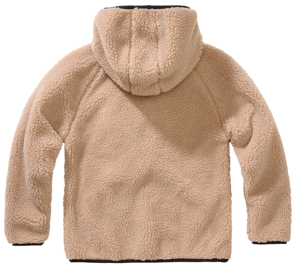 Jacheta fleece teddy cu gluga pentru copii Brandit