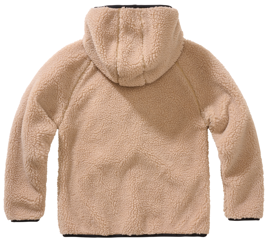 Jacheta fleece teddy cu gluga pentru copii Brandit