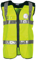 Vesta de semnalizare britanica RED CROSS cu reflectorizant, galben surplus militar autentic | NECLINTIT
