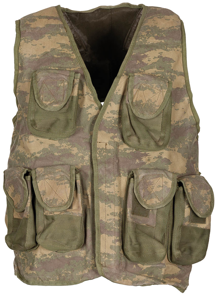 Vesta tactica cu buzunare aplicate Armata Turca, camuflaj M2008 surplus militar autentic | NECLINTIT