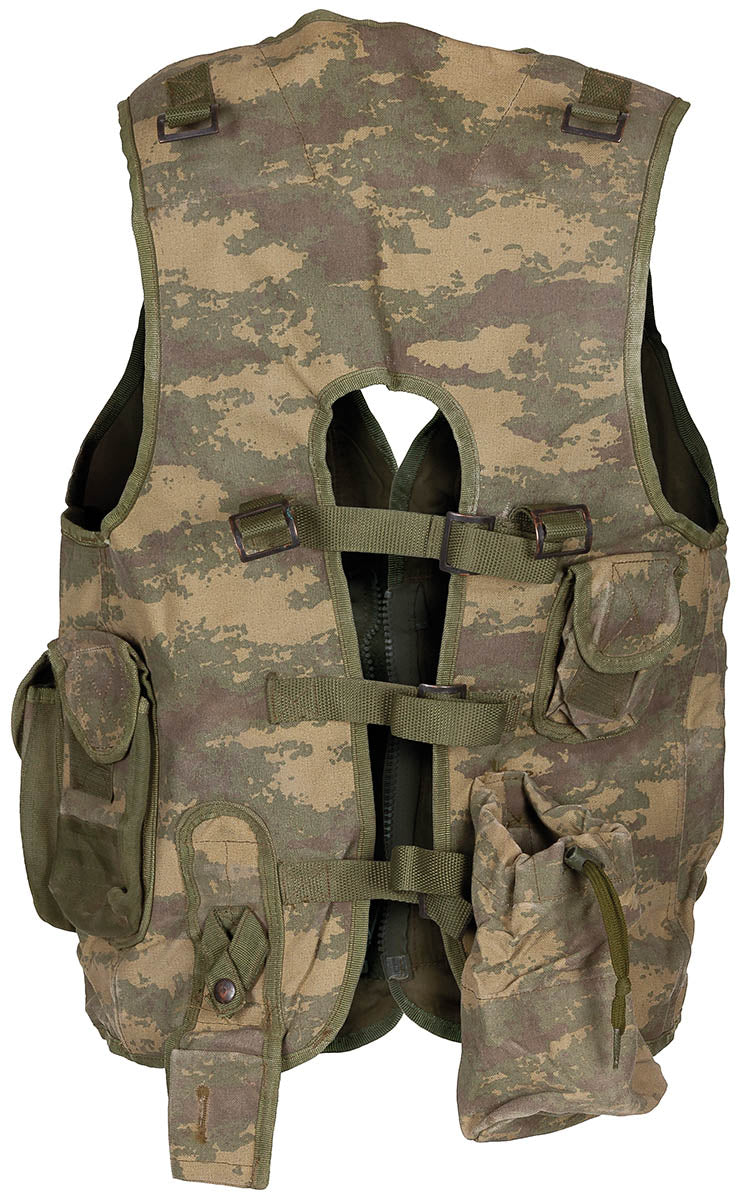 Vesta tactica cu buzunare aplicate Armata Turca, camuflaj M2008 surplus militar autentic | NECLINTIT