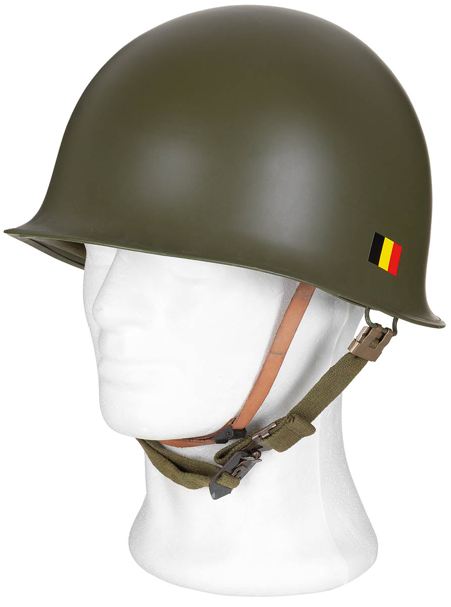 Casca M51 belgiana, oliv, interior plastic surplus militar autentic