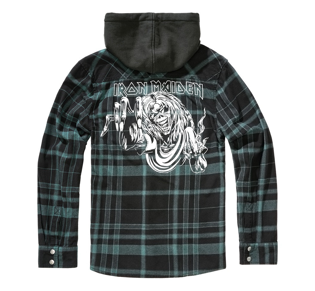 Camasa in carouri cu gluga Iron Maiden Eddy Brandit