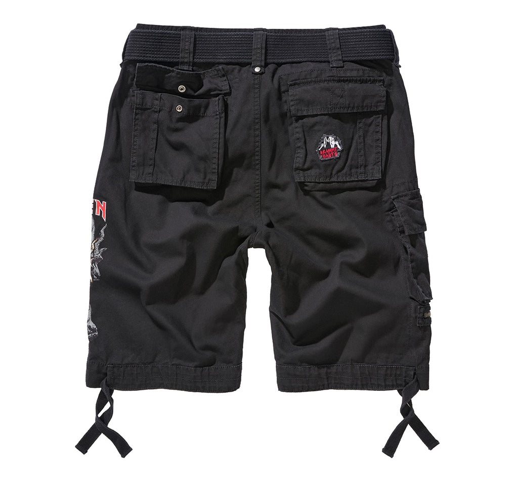 Pantaloni scurti cargo Iron Maiden NOTB Black Edition Brandit