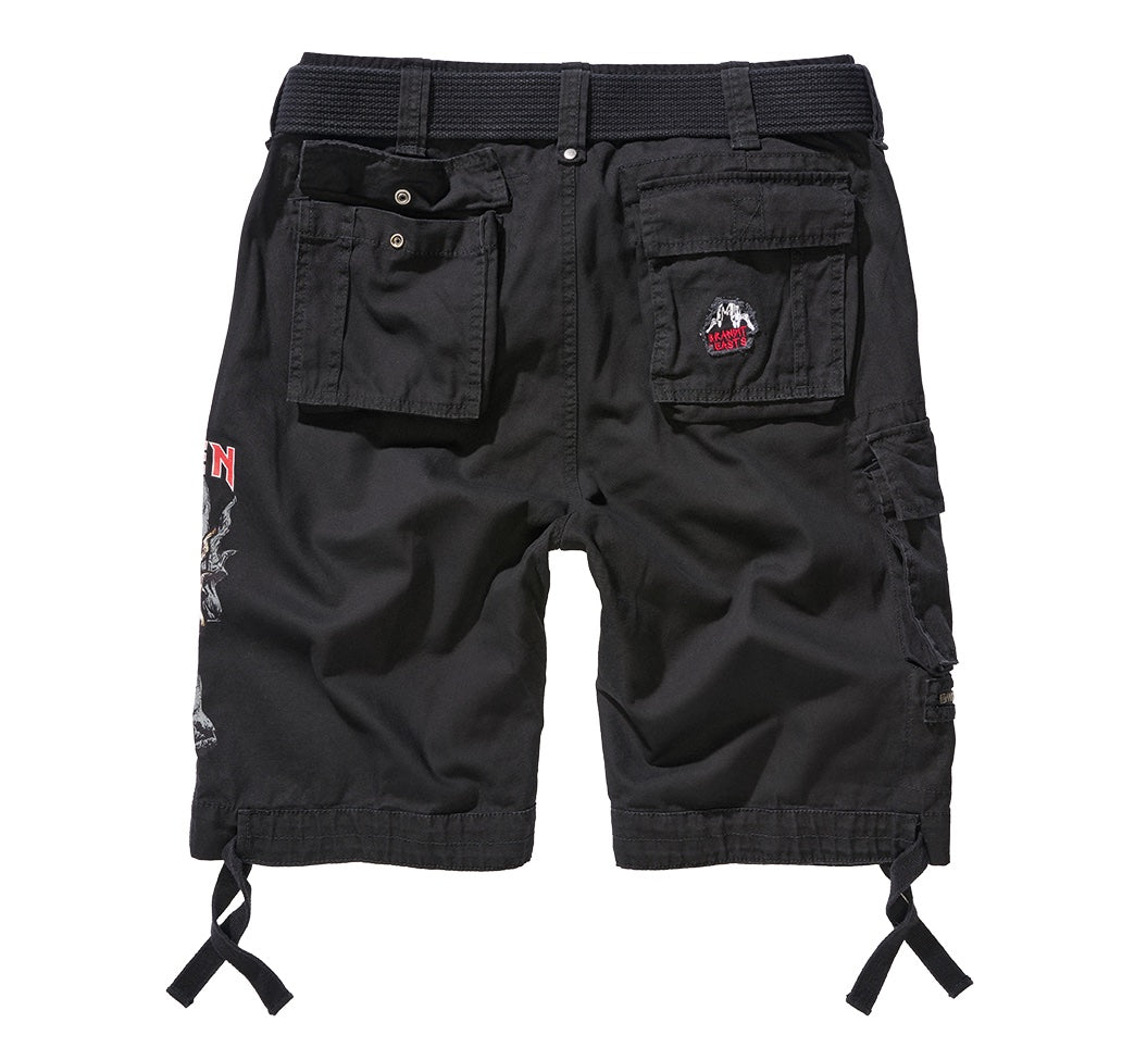 Pantaloni scurti cargo Iron Maiden NOTB Black Edition Brandit