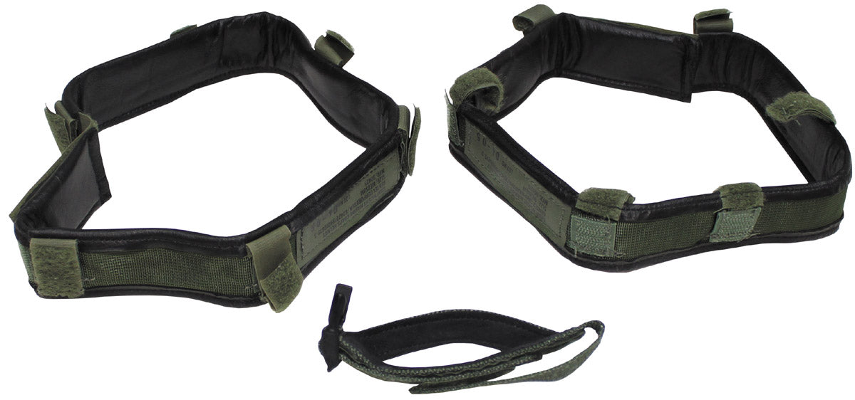 Set interior pentru casca US Gentex: 2 benzi si curea de barbie, oliv surplus militar autentic | NECLINTIT