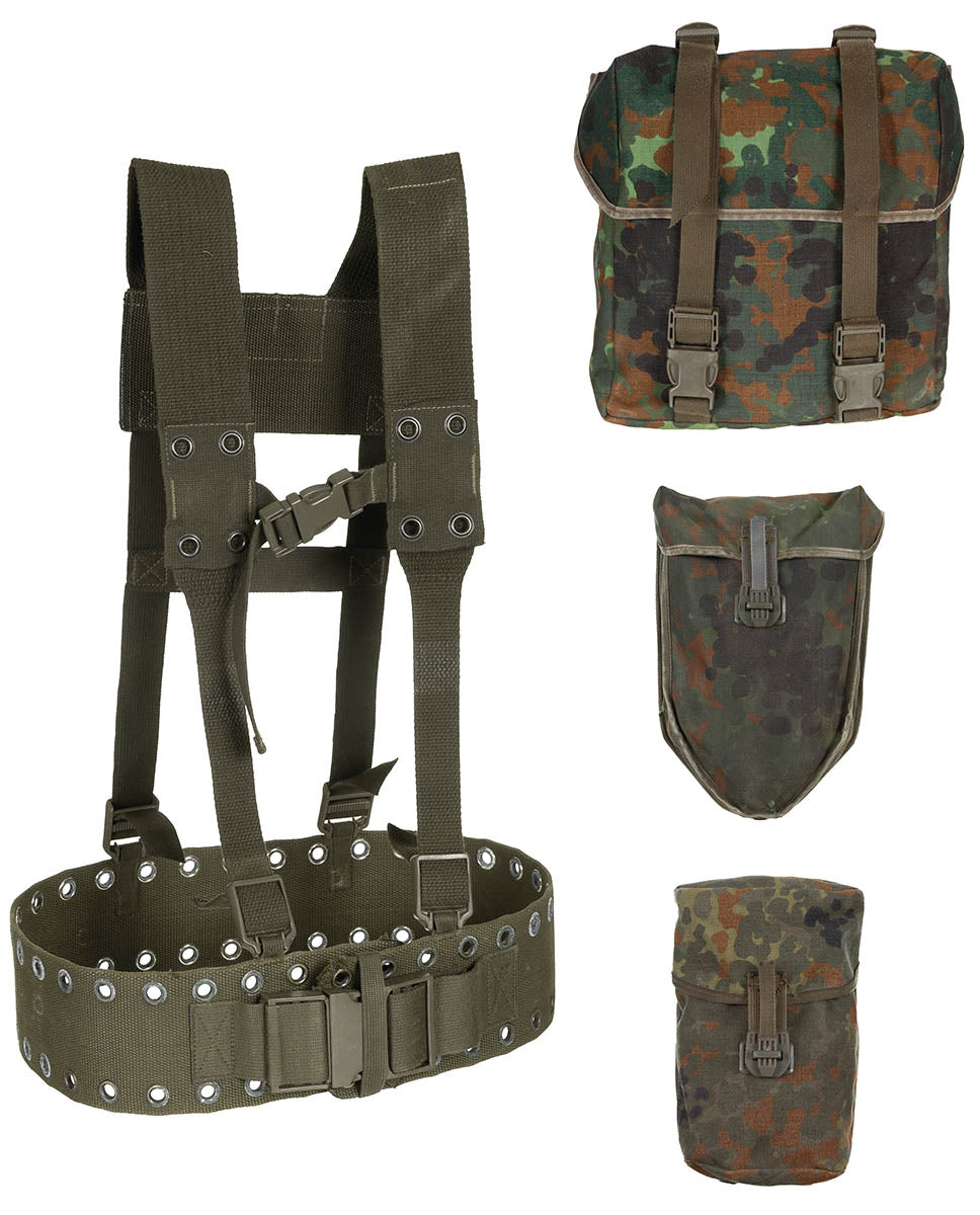 Sistem de purtare Koppel BW flecktarn, 5 piese surplus militar autentic