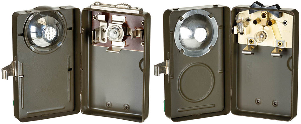 Lanterna militara elvetiana, carcasa metal surplus militar autentic
