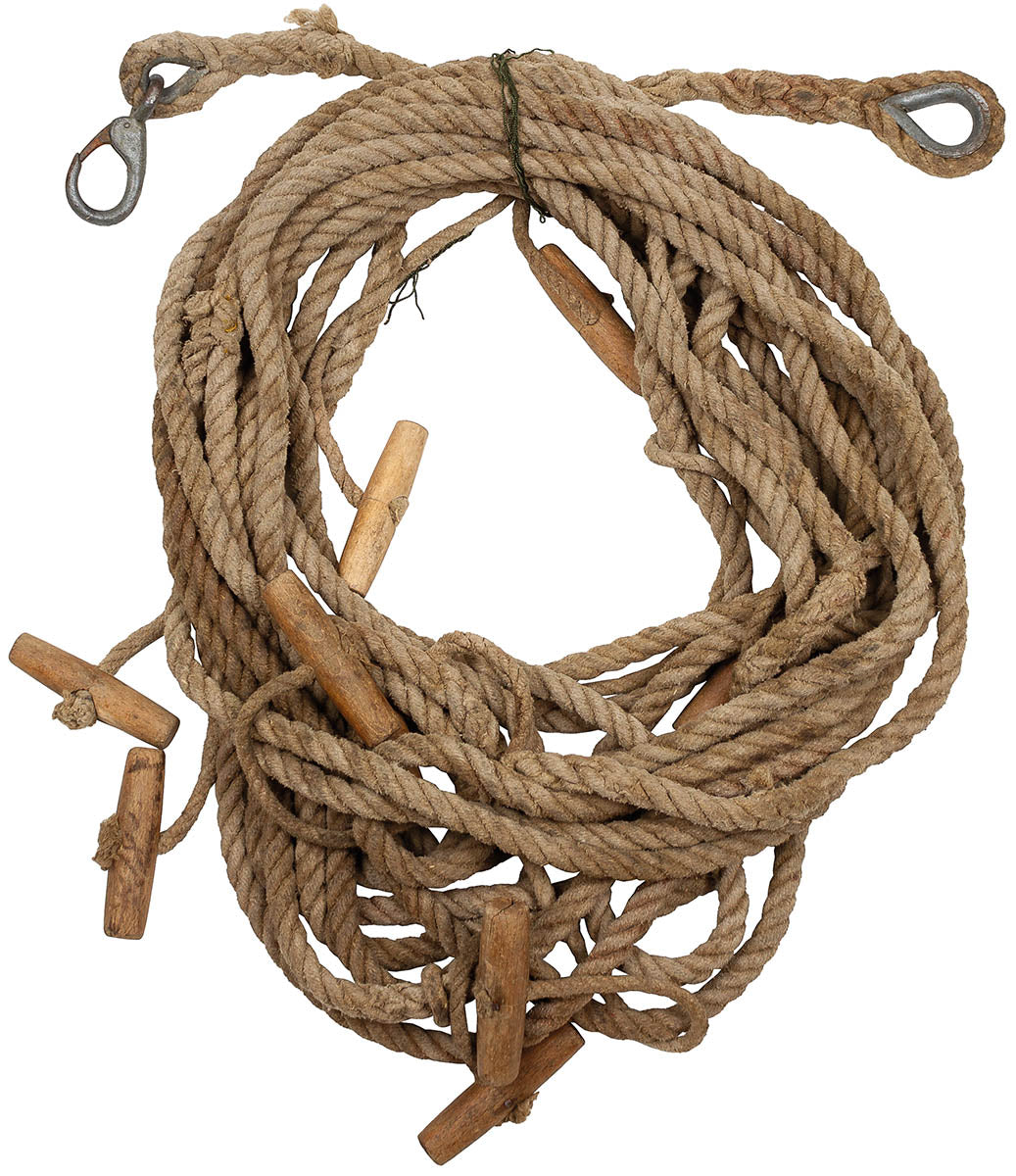 Franghie canepa suedeza 16 mm, 20 m surplus militar autentic