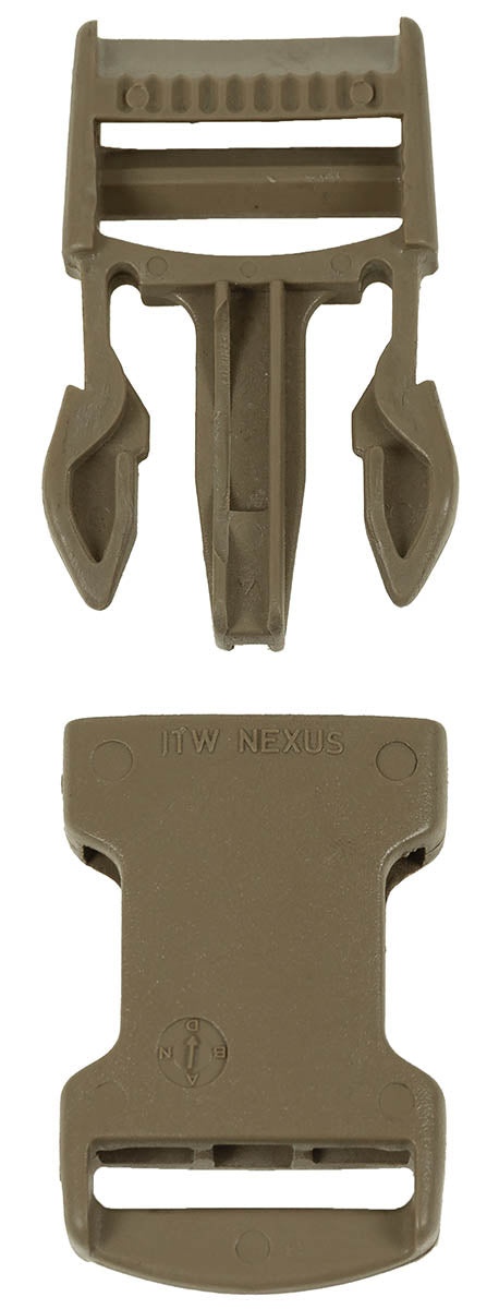Catarame cu clip NEXUS 25 mm armata britanica, set 10 buc, coyote surplus militar autentic | NECLINTIT