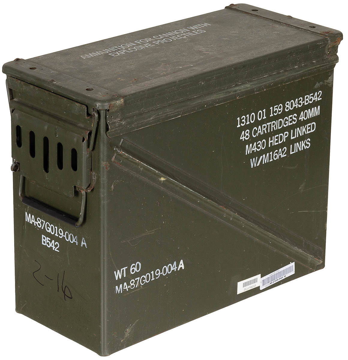 Lada de munitie militara, marimea 7 surplus militar autentic
