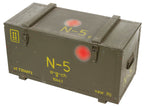 Set 5 sticle de sticla de 5 l cu cutie de lemn, Cehia/Slovacia surplus militar autentic | NECLINTIT