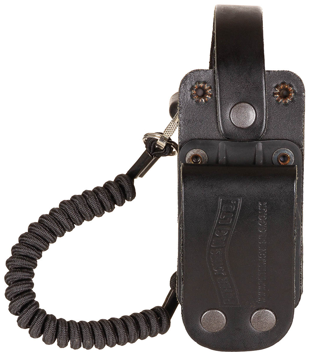 Teaca din piele pentru spray de autoaparare PETER JONES P175, cu snur spiralat surplus militar autentic | NECLINTIT