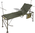 Pat de spital militar pliabil US, oliv surplus militar autentic