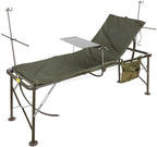 Pat de spital militar pliabil US, oliv surplus militar autentic