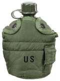 Bidon american 1 qt cu husa oliv surplus militar autentic