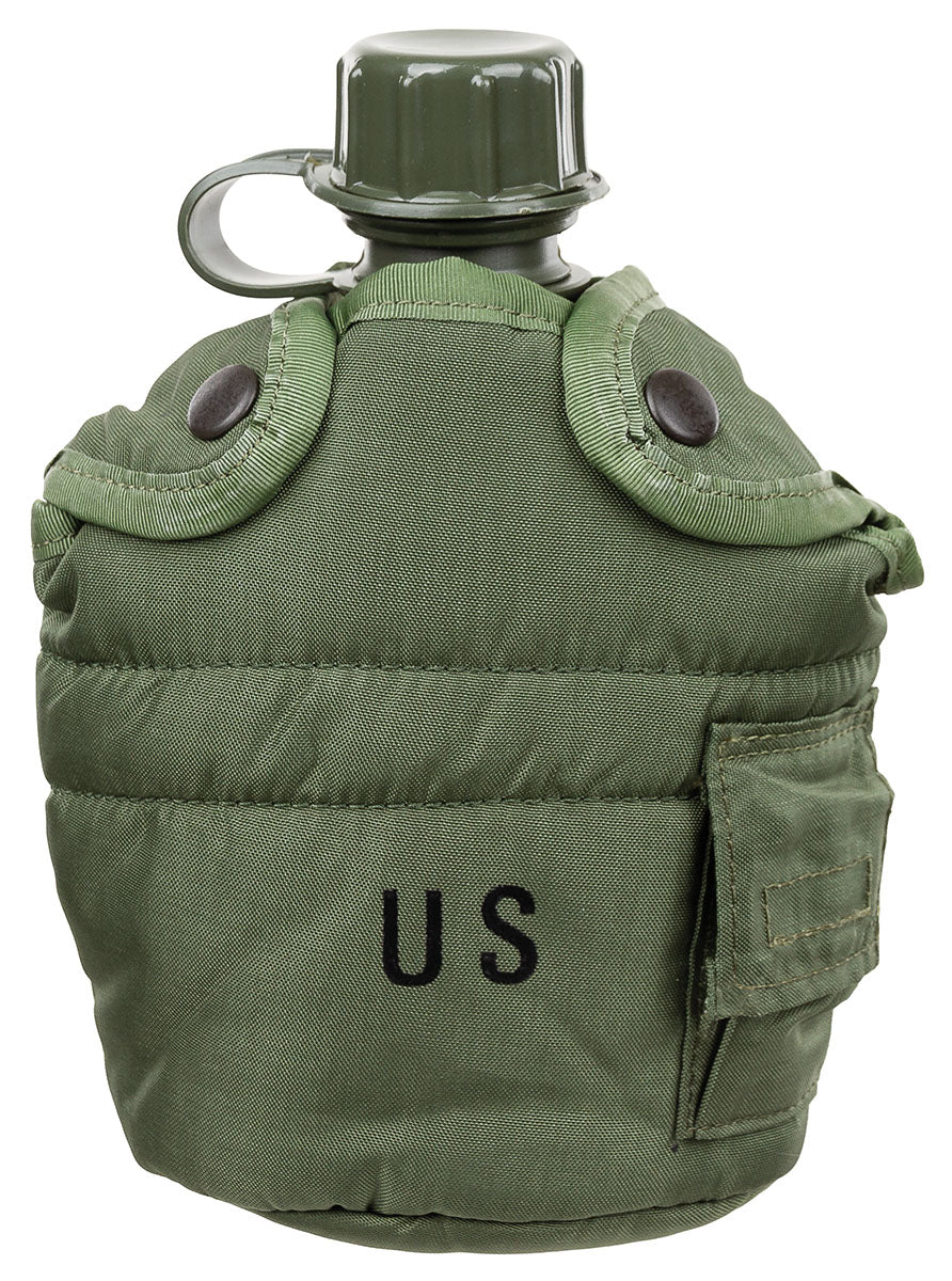 Bidon american 1 qt cu husa oliv surplus militar autentic