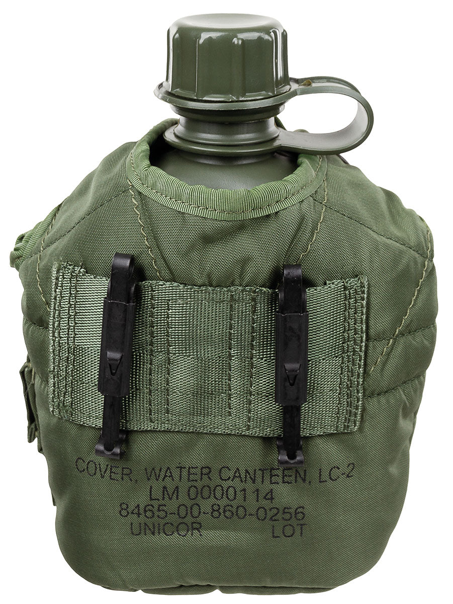 Bidon american 1 qt cu husa oliv surplus militar autentic