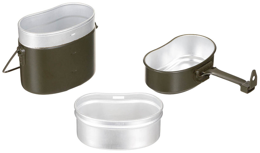 Set vesela armata germana BW, oliv, 3 piese surplus militar autentic