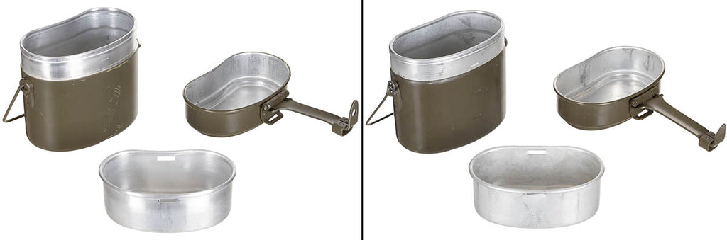 Set vesela militara austriaca, aluminiu, 3 piese surplus militar autentic