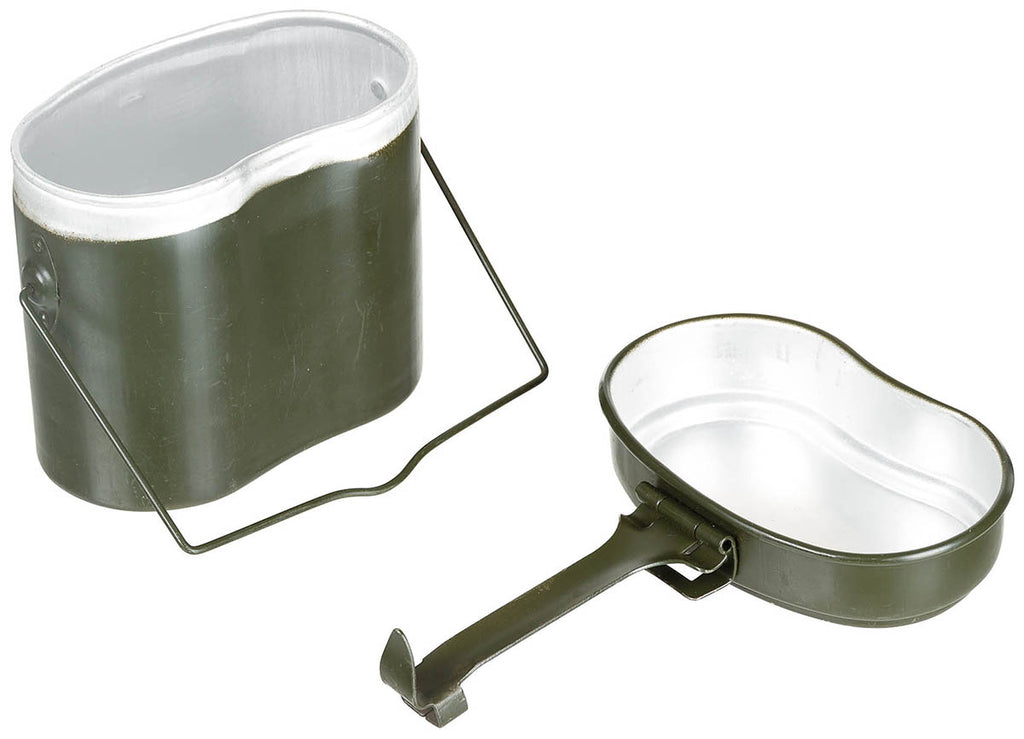 Gamela Armata Romana oliv, 2 piese, cu capac si maner pliabil surplus militar autentic | NECLINTIT