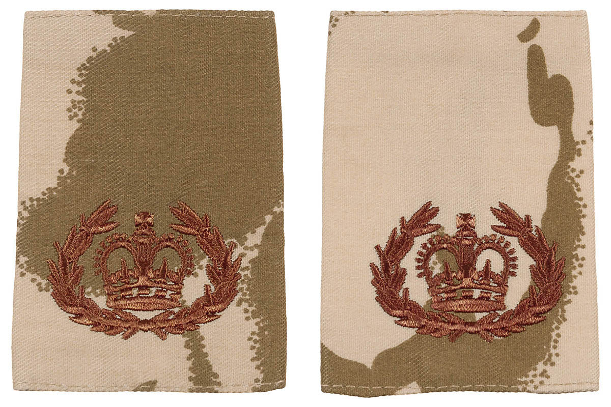 Rank slides britanice DPM desert, 10 perechi, RQMS QMSI surplus militar autentic | NECLINTIT