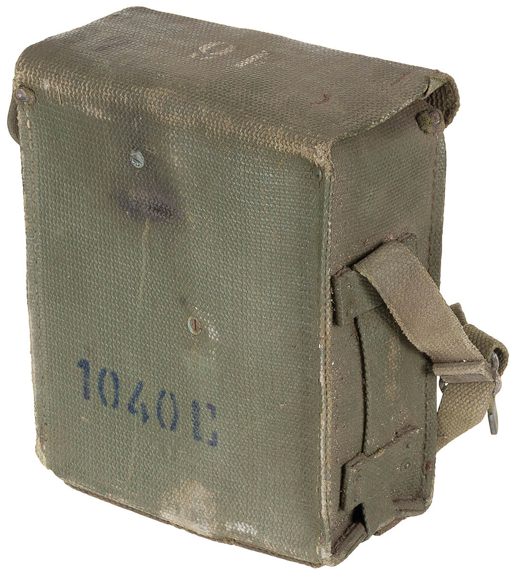 Telefon de campanie US EE-8, cu husa canvas surplus militar autentic
